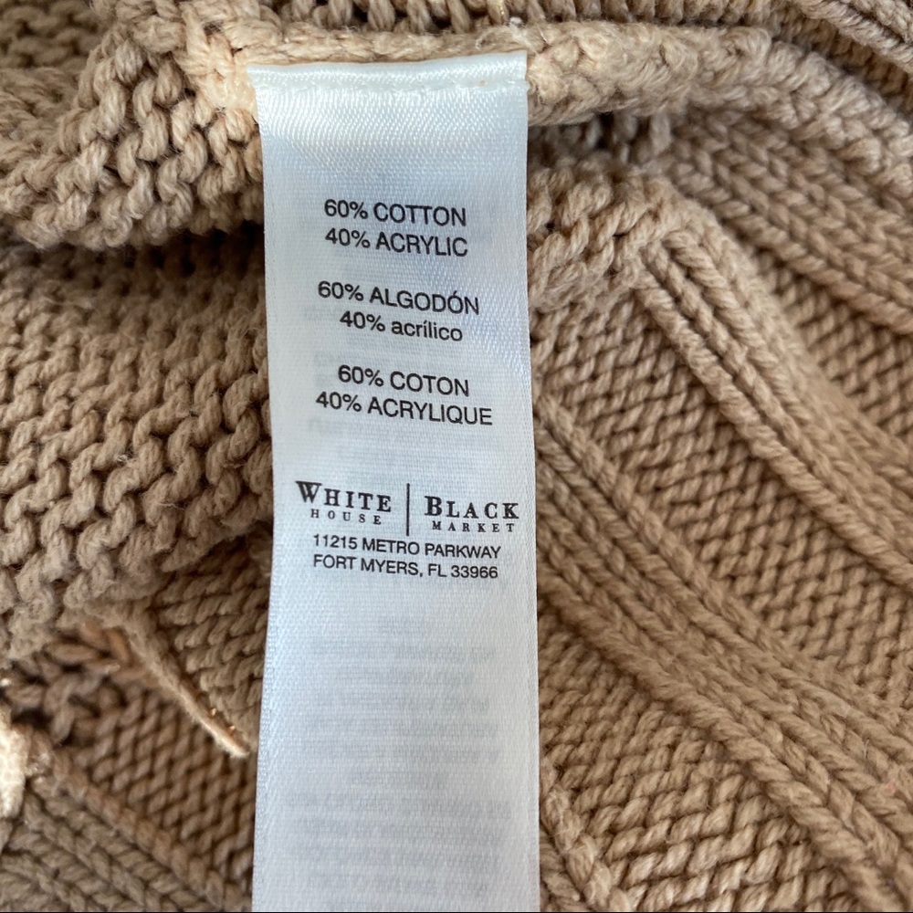 WHBM tan turtle neck sweater size XS - Picture 7 of 7